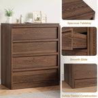 Cómoda de 4 cajones para dormitorio, mesita de noche con 4 cajones de gran almacenaje, mesa auxiliar pequeña para salón, habitación infantil, recibidor
