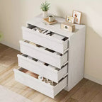 Cómoda de 4 cajones para dormitorio, mesita de noche con 4 cajones de gran almacenaje, mesa auxiliar pequeña para salón, habitación infantil, recibidor