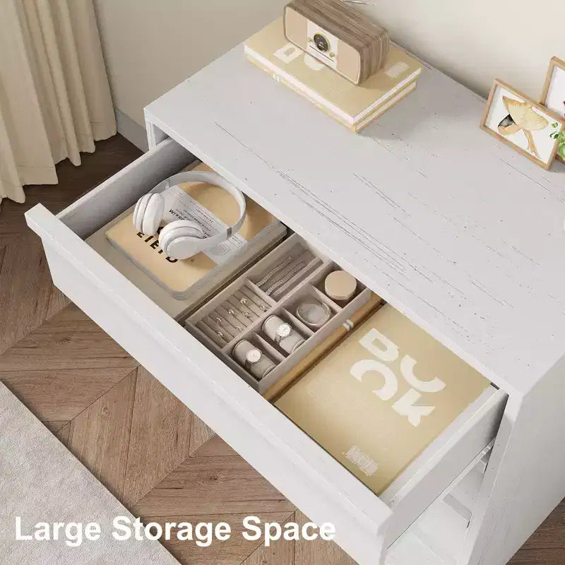 Cómoda de 4 cajones para dormitorio, mesita de noche con 4 cajones de gran almacenaje, mesa auxiliar pequeña para salón, habitación infantil, recibidor