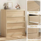 Cómoda de 4 cajones para dormitorio, mesita de noche con 4 cajones de gran almacenaje, mesa auxiliar pequeña para salón, habitación infantil, recibidor