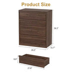 Cómoda de 4 cajones para dormitorio, mesita de noche con 4 cajones de gran almacenaje, mesa auxiliar pequeña para salón, habitación infantil, recibidor