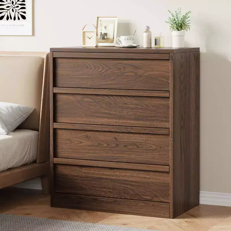 Cómoda de 4 cajones para dormitorio, mesita de noche con 4 cajones de gran almacenaje, mesa auxiliar pequeña para salón, habitación infantil, recibidor