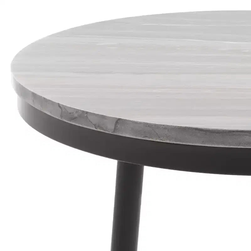 Mesa auxiliar de mármol Nylah - ACC3716 - Mármol gris/negro - Safavieh