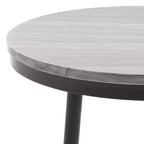 Mesa auxiliar de mármol Nylah - ACC3716 - Mármol gris/negro - Safavieh