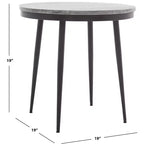 Mesa auxiliar de mármol Nylah - ACC3716 - Mármol gris/negro - Safavieh