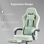TUYOHW Ergonomic Office Chair with Padding Armrest, Gaming Chair with Lumbar Support, Swivel Rolling Chair with Wheels for Home, Office