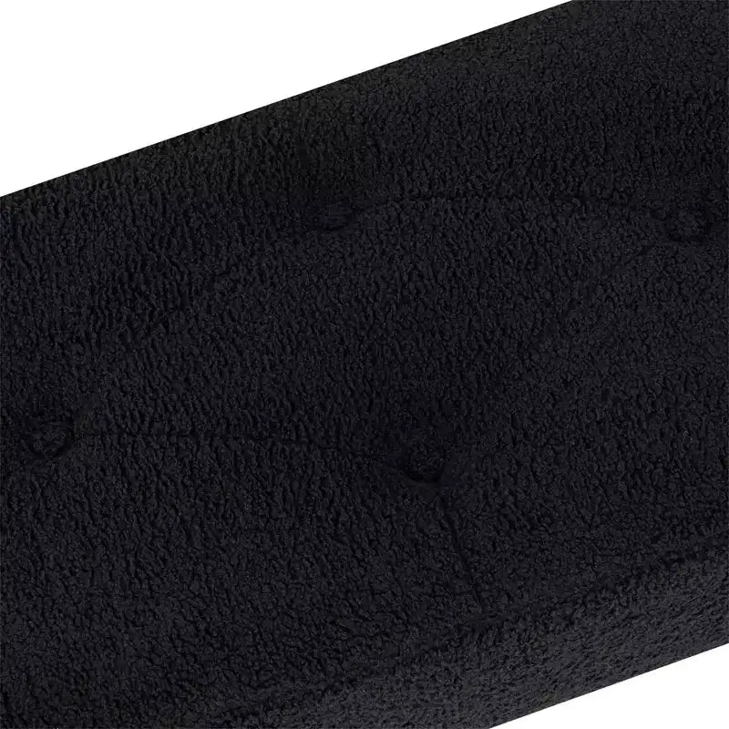 Banco tapizado Furniliving de piel sintética con botones y patas de metal para dormitorio/entrada/pasillo