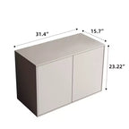 Gaoyangjiaju Tocador moderno crema de 3 cajones de 31.4 pulgadas, cómoda de empuje para abrir, mesita de noche pequeña para dormitorio, armario de almacenamiento