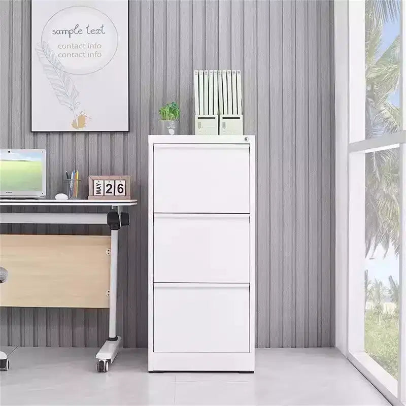 Archivador Acekool de 3 cajones con cerradura, archivador vertical de alta resistencia para oficina en casa
