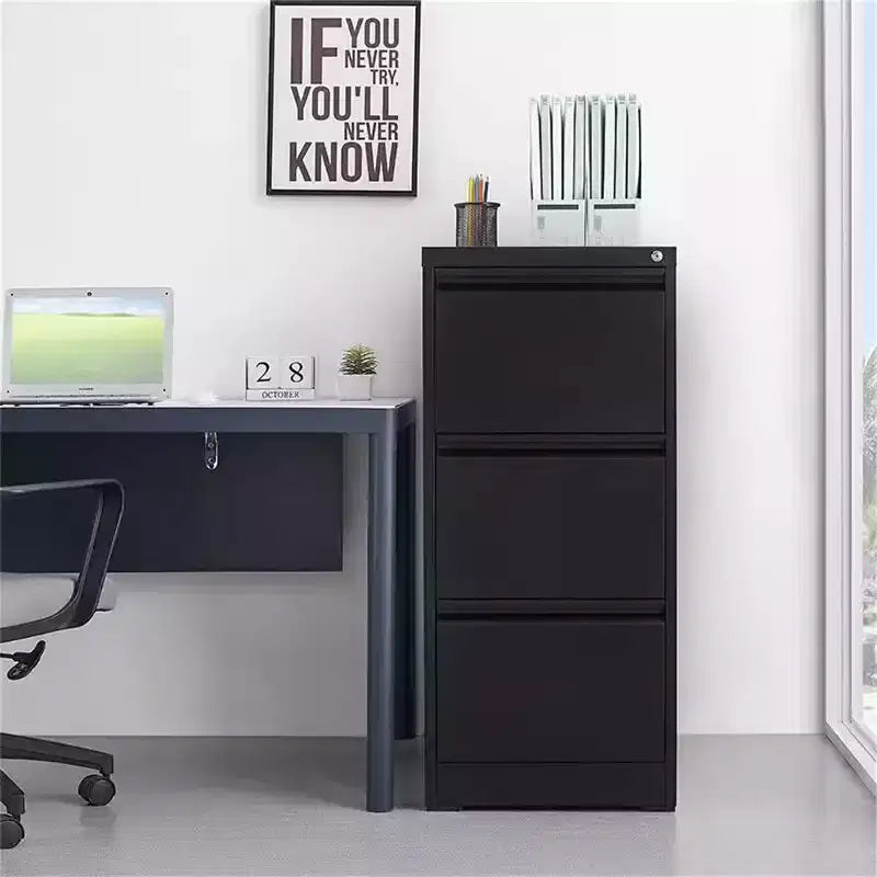 Archivador Acekool de 3 cajones con cerradura, archivador vertical de alta resistencia para oficina en casa