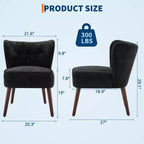 Sillones decorativos para sala de estar, Sillones de sala de estar de tela de madera de mediados de siglo, Sillones laterales para sala de estar, dormitorio, rincón de lectura
