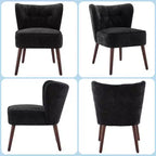 Sillones decorativos para sala de estar, Sillones de sala de estar de tela de madera de mediados de siglo, Sillones laterales para sala de estar, dormitorio, rincón de lectura