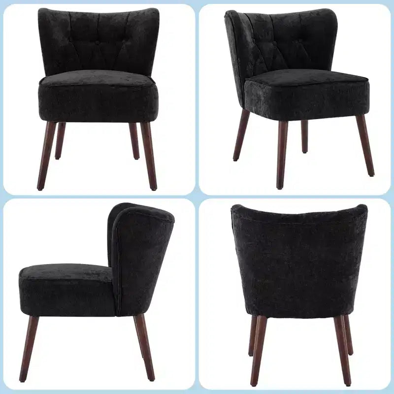 Sillones decorativos para sala de estar, Sillones de sala de estar de tela de madera de mediados de siglo, Sillones laterales para sala de estar, dormitorio, rincón de lectura