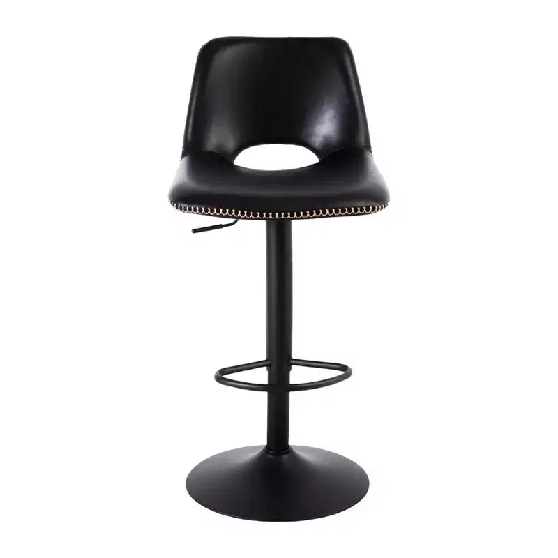 Juego de 2 Taburetes de Bar Modernos Ajustables Giratorios con Respaldo, Sillas de Mostrador de Cuero Sintético para Isla de Cocina, Comedor o Sala de Estar