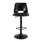 Juego de 2 Taburetes de Bar Modernos Ajustables Giratorios con Respaldo, Sillas de Mostrador de Cuero Sintético para Isla de Cocina, Comedor o Sala de Estar