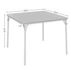 Mesa Plegable de 34" con Patas Retráctiles y Tablero Acolchado de PU, Mesa Cuadrada Portátil para Juegos, Hogar, Fiestas, Picnics (Solo Mesa)
