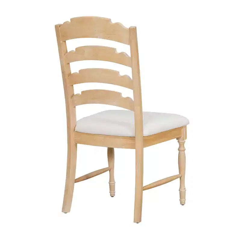 GDFStudio Terry Sillas de comedor tapizadas de madera de caucho vintage con diseño de respaldo dentado
