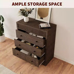 Cómoda de 3/5 cajones para dormitorio, cómoda estriada de 80 cm de ancho, mesita de noche moderna de madera, mueble de almacenamiento para pasillo, sala de estar