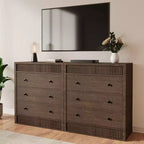Cómoda de 3/5 cajones para dormitorio, cómoda estriada de 80 cm de ancho, mesita de noche moderna de madera, mueble de almacenamiento para pasillo, sala de estar