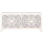 Raura 2 Shelf 2 Door Media Stand - MED5300 - White Washed - Safavieh