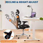 Silla de oficina ergonómica de malla, soporte lumbar, reposabrazos ajustables en 4D, ajuste de reclinación y altura, giro de 360°, silla de oficina para el hogar, silla de estudio para juegos