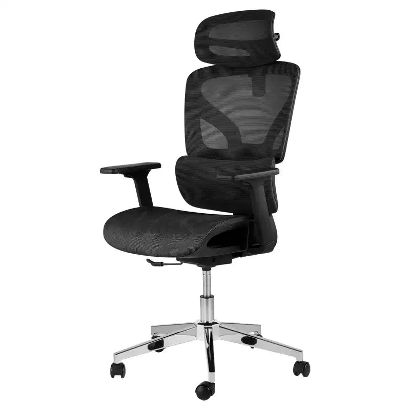 Silla de oficina ergonómica de malla, soporte lumbar, reposabrazos ajustables en 4D, ajuste de reclinación y altura, giro de 360°, silla de oficina para el hogar, silla de estudio para juegos