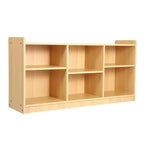 Gabinete Montessori de madera de 2 niveles para niños, estanterías para libros para niños pequeños, organizadores y almacenamiento de juguetes para niños, muebles para aulas, guarderías, salas de juegos