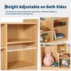 Gabinete Montessori de madera de 2 niveles para niños, estanterías para libros para niños pequeños, organizadores y almacenamiento de juguetes para niños, muebles para aulas, guarderías, salas de juegos