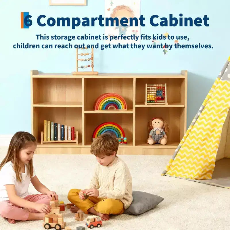 Gabinete Montessori de madera de 2 niveles para niños, estanterías para libros para niños pequeños, organizadores y almacenamiento de juguetes para niños, muebles para aulas, guarderías, salas de juegos