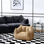 Sillones individuales con espuma de alta resiliencia para salas de estar y dormitorios, cómodos sofás cuadrados, sofás para que los adultos jueguen, lean y vean televisión