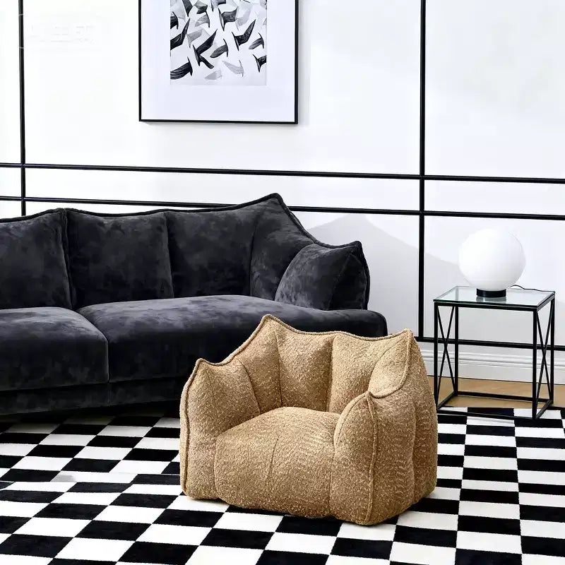 Sillones individuales con espuma de alta resiliencia para salas de estar y dormitorios, cómodos sofás cuadrados, sofás para que los adultos jueguen, lean y vean televisión