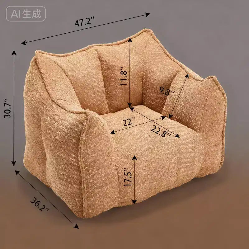 Sillones individuales con espuma de alta resiliencia para salas de estar y dormitorios, cómodos sofás cuadrados, sofás para que los adultos jueguen, lean y vean televisión