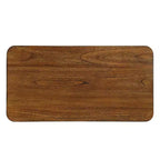 25 Mesa auxiliar rectangular de granja de 2 niveles con estante de almacenamiento abierto, patas de madera maciza, mesa auxiliar para sala de estar, dormitorio u oficina-Panipeachy