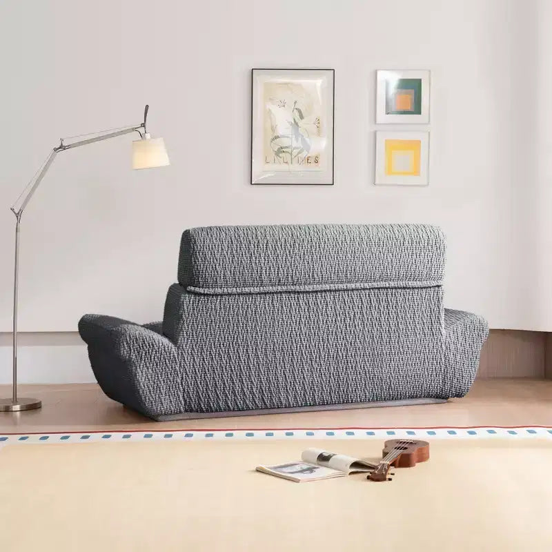Sofá elíptico de dos plazas EHMKNP en forma de velero - Sofá de salón de lujo con espuma comprimida de alta densidad