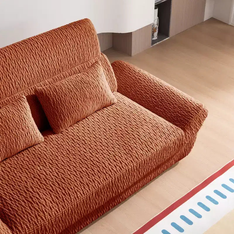 Sofá elíptico de dos plazas EHMKNP en forma de velero - Sofá de salón de lujo con espuma comprimida de alta densidad