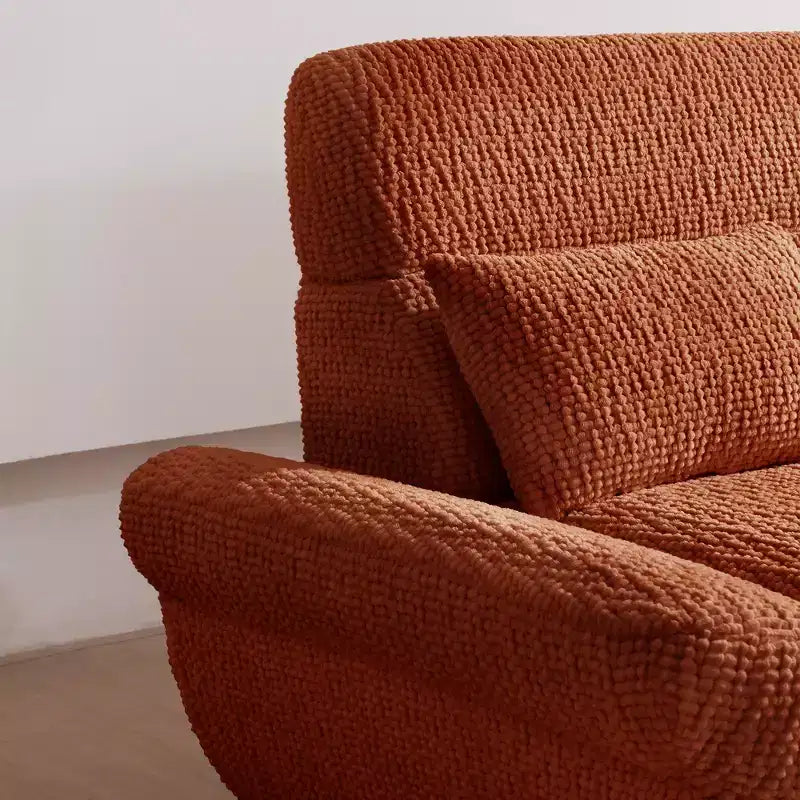 Sofá elíptico de dos plazas EHMKNP en forma de velero - Sofá de salón de lujo con espuma comprimida de alta densidad