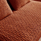 Sofá elíptico de dos plazas EHMKNP en forma de velero - Sofá de salón de lujo con espuma comprimida de alta densidad