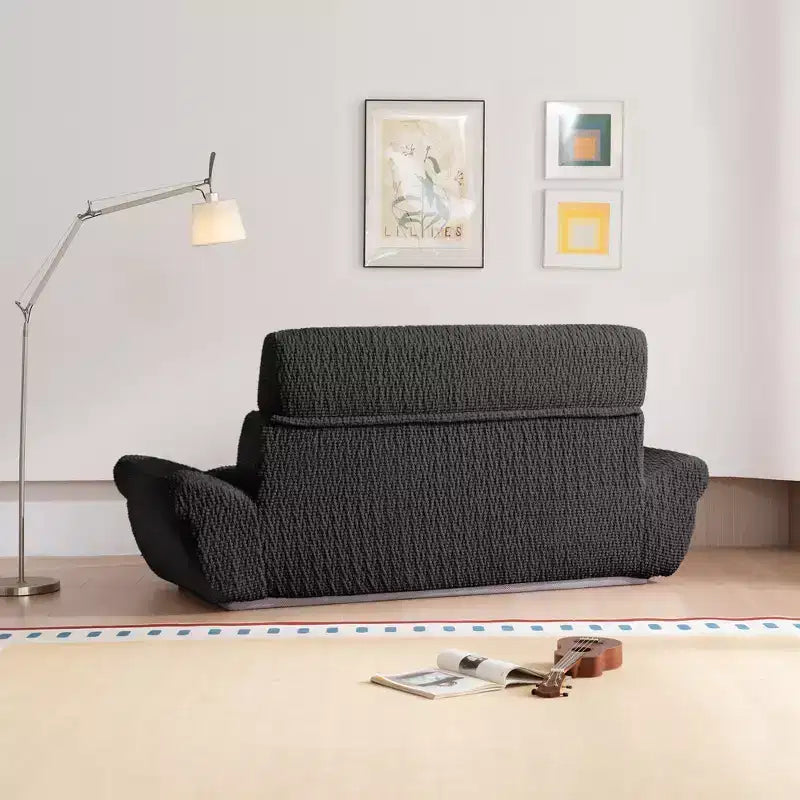 Sofá elíptico de dos plazas EHMKNP en forma de velero - Sofá de salón de lujo con espuma comprimida de alta densidad