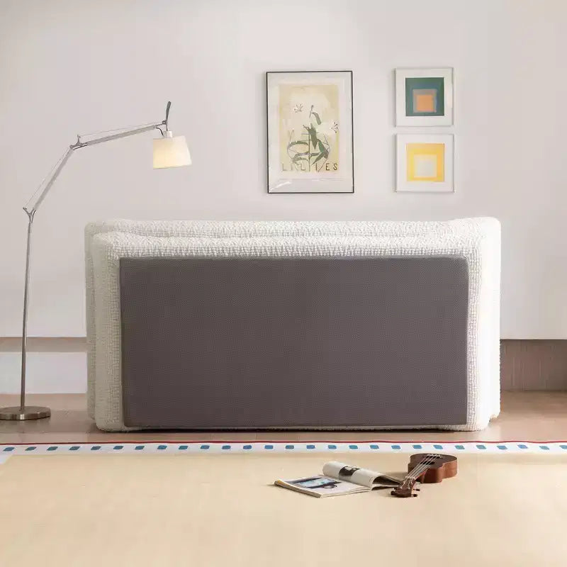 Sofá elíptico de dos plazas EHMKNP en forma de velero - Sofá de salón de lujo con espuma comprimida de alta densidad