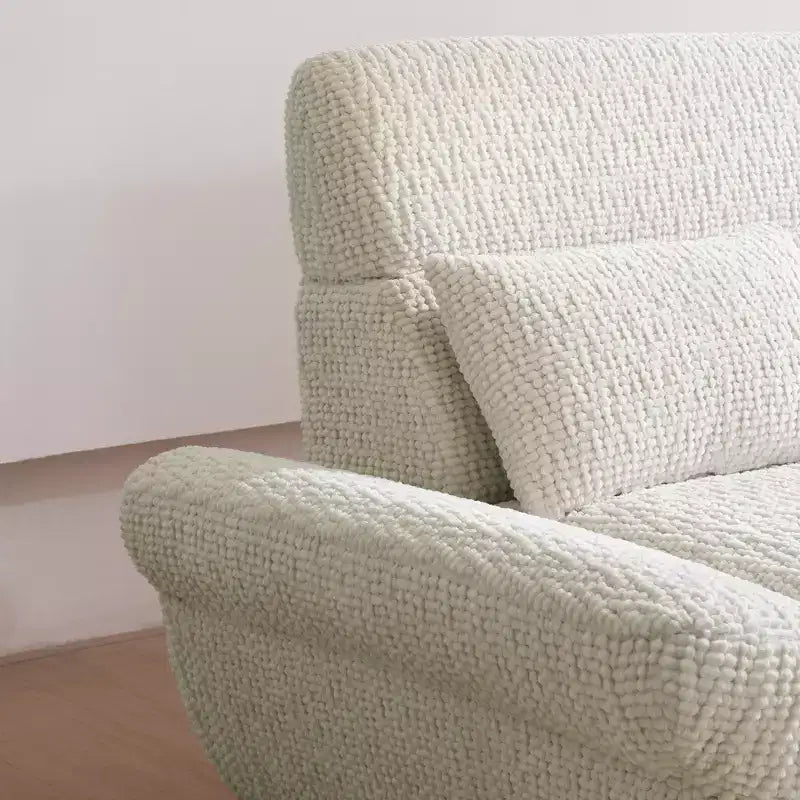 Sofá elíptico de dos plazas EHMKNP en forma de velero - Sofá de salón de lujo con espuma comprimida de alta densidad