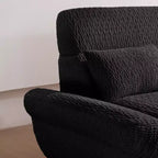 Sofá elíptico de dos plazas EHMKNP en forma de velero - Sofá de salón de lujo con espuma comprimida de alta densidad