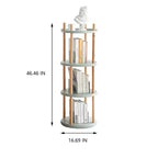 Estantería MAYEERTY de 4 niveles con rotación de 360°, estante de almacenamiento compacto multifuncional para sala de estar, dormitorio, estudio, cocina