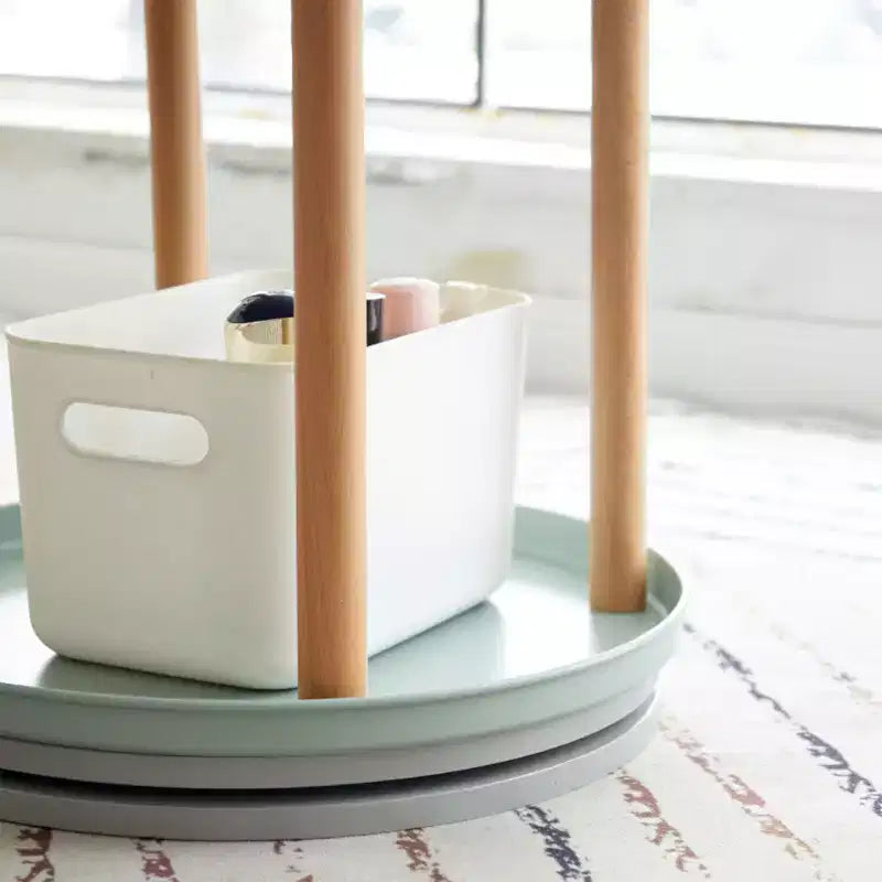 Estantería MAYEERTY de 4 niveles con rotación de 360°, estante de almacenamiento compacto multifuncional para sala de estar, dormitorio, estudio, cocina