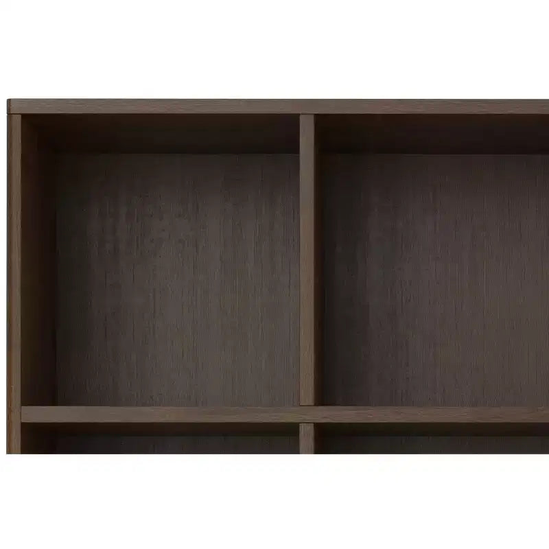 Pearson MADERA DURA SÓLIDA 43 pulgadas x 42 pulgadas Mueble bajo de almacenamiento de 6 cubos moderno de mediados de siglo con cajones en nogal marrón