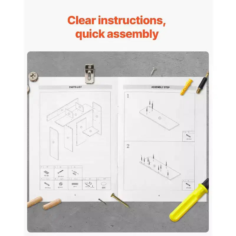 VIYET 29 Estantería de escritorio de 2 niveles - Madera blanca, almohadillas antideslizantes para las patas