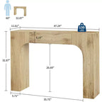 Mesa Consola de Granja, Mesa Estrecha de Madera para Entrada Detrás del Sofá, Mueble Rústico Delgado para Pasillo para Salas de Estar, Recibidores y Apartamentos