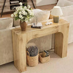 Mesa Consola de Granja, Mesa Estrecha de Madera para Entrada Detrás del Sofá, Mueble Rústico Delgado para Pasillo para Salas de Estar, Recibidores y Apartamentos