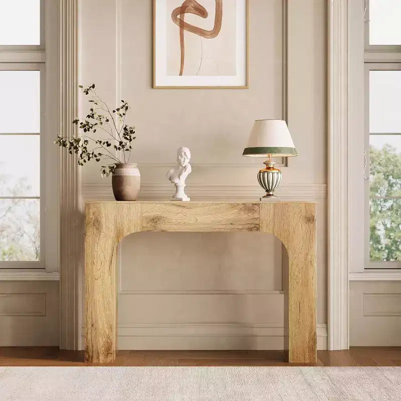 Mesa Consola de Granja, Mesa Estrecha de Madera para Entrada Detrás del Sofá, Mueble Rústico Delgado para Pasillo para Salas de Estar, Recibidores y Apartamentos