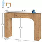 Mesa Consola de Granja, Mesa Estrecha de Madera para Entrada Detrás del Sofá, Mueble Rústico Delgado para Pasillo para Salas de Estar, Recibidores y Apartamentos