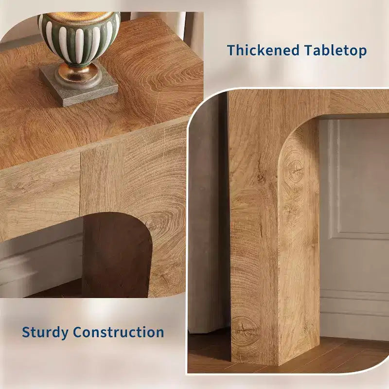 Mesa Consola de Granja, Mesa Estrecha de Madera para Entrada Detrás del Sofá, Mueble Rústico Delgado para Pasillo para Salas de Estar, Recibidores y Apartamentos